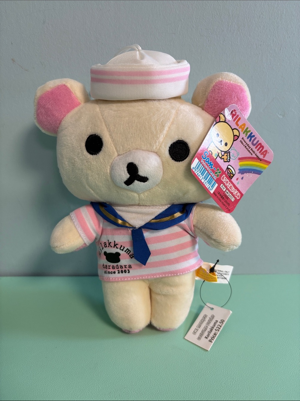 San X Korilakkuma Sailor Hanging Bear Plush Stuffed Animal, Kids Plush Toy